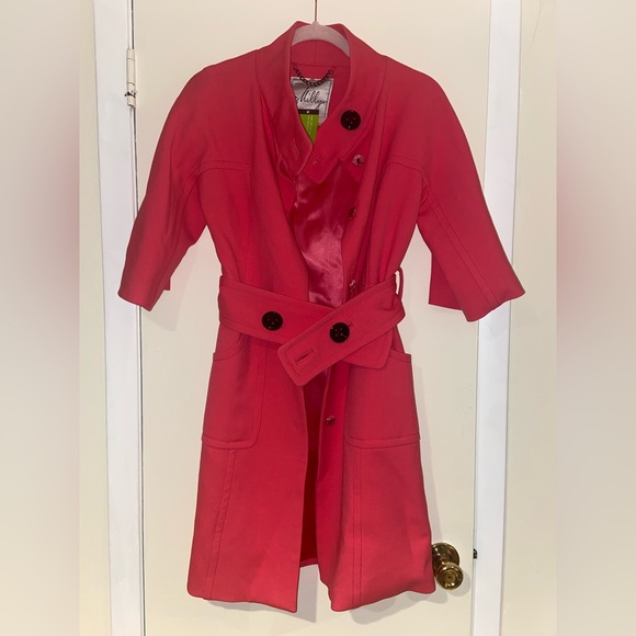 Blair Waldorf Milly Pink Irene Coat 2 - Picture 2 of 7